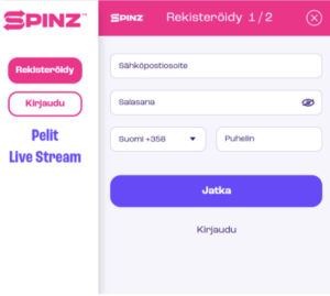Rekisteröityminen suomalaisille kasinoille 3